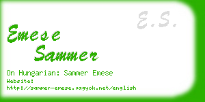 emese sammer business card